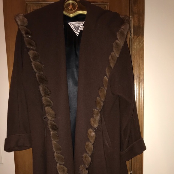 Marvin Richards Jackets & Blazers - J. Percy for Marvin Richards mink trimmed coat